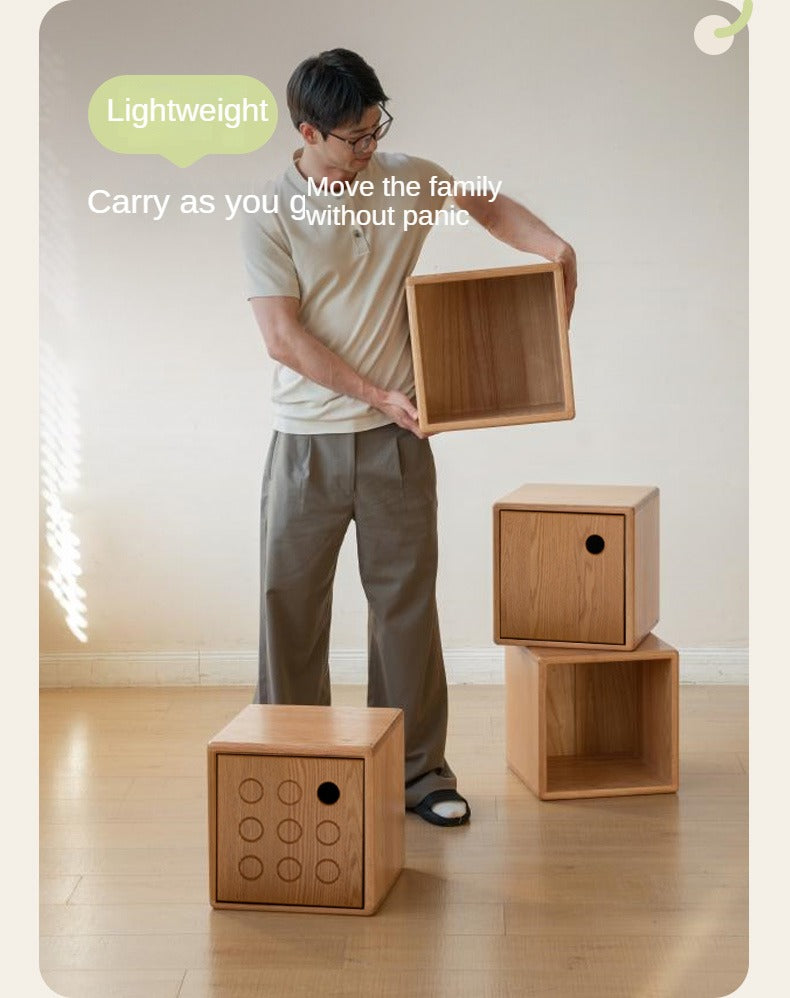 Oak, Cherry Solid Wood Free Combination Bookshelf