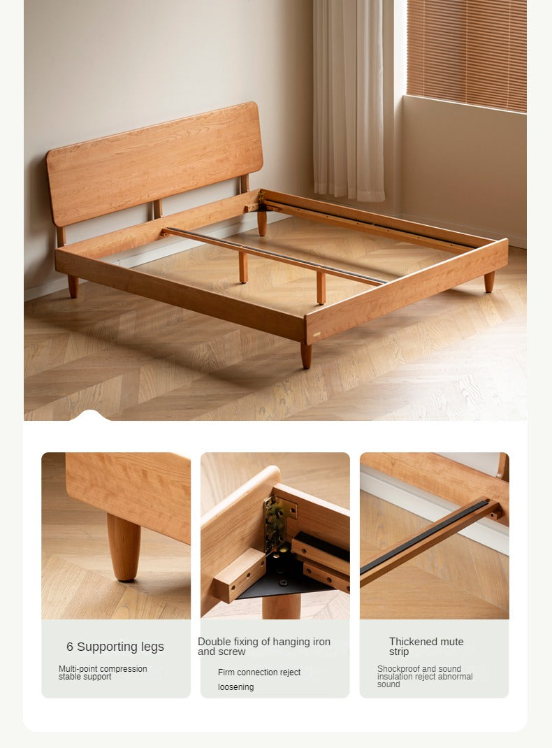 Cherry Wood Bed Modern