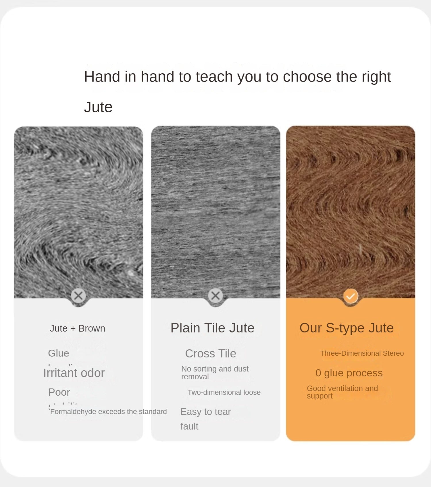 Natural jute Latex Mattress, No-Glue, Antibacterial, Anti-Mite, Hard Hemp Pad 12cm, 10cm, 8cm