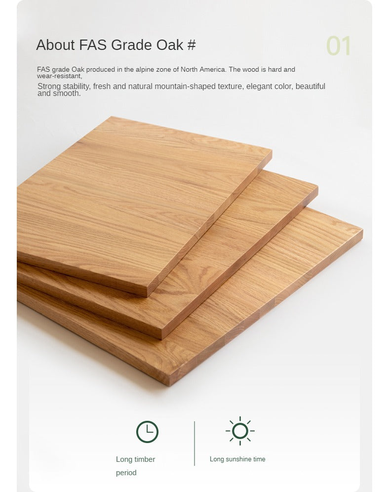 Oak Solid Wood Folding Rock Board Expandable Dining Table