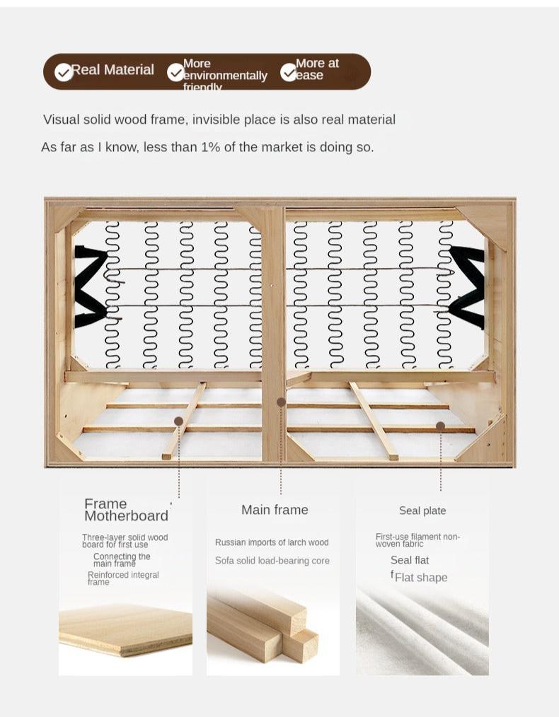 Leather Top Layer Yellow Cowhide Black Multifunctional Electric Sofa,