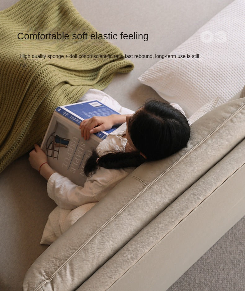 Cow Leather Bed ,Technology Cloth Wood Bed