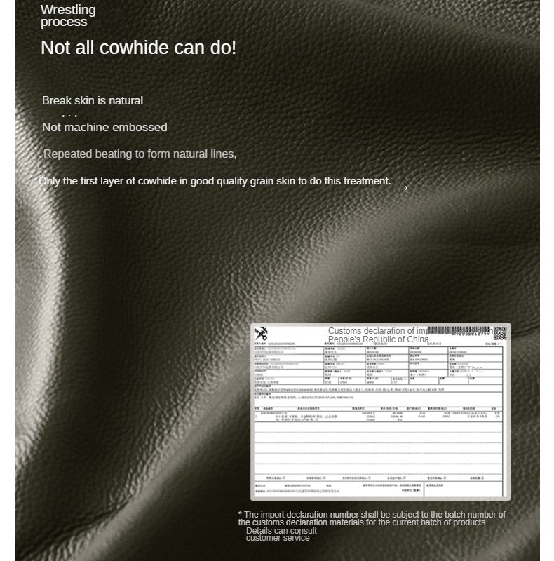 Black Walnut, Ash, Solid Sandalwood Wood Leather Top Layer Yellow Cowhide Sofa.