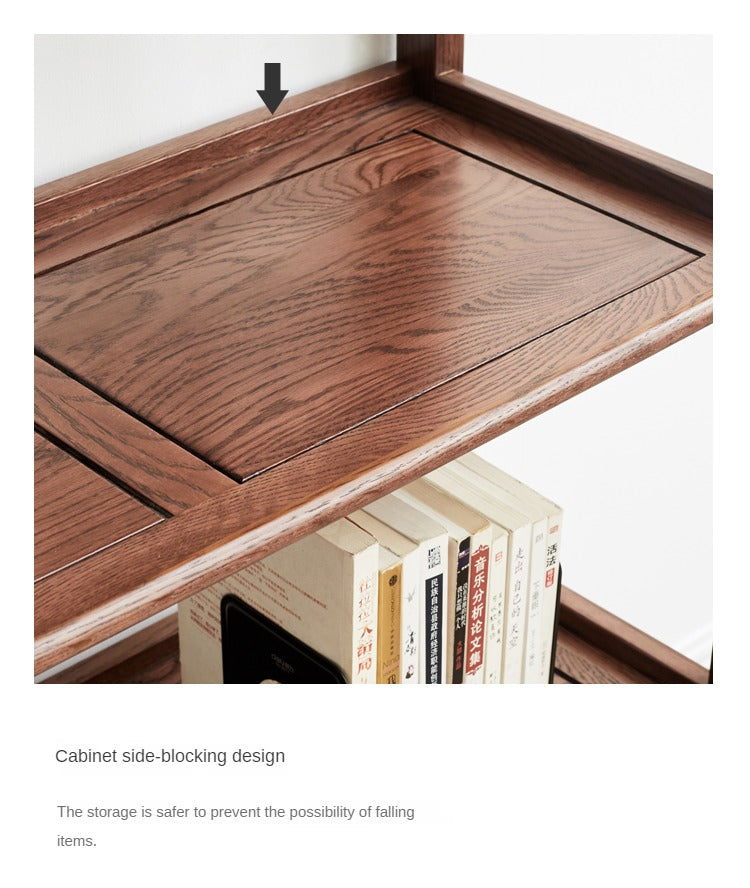 Oak Solid Wood Floor-To-Ceiling Racks Modern