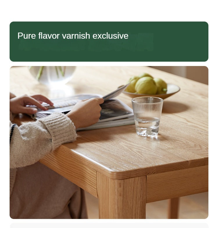 Oak, Red Oak Solid Wood Rectangular Dining Table