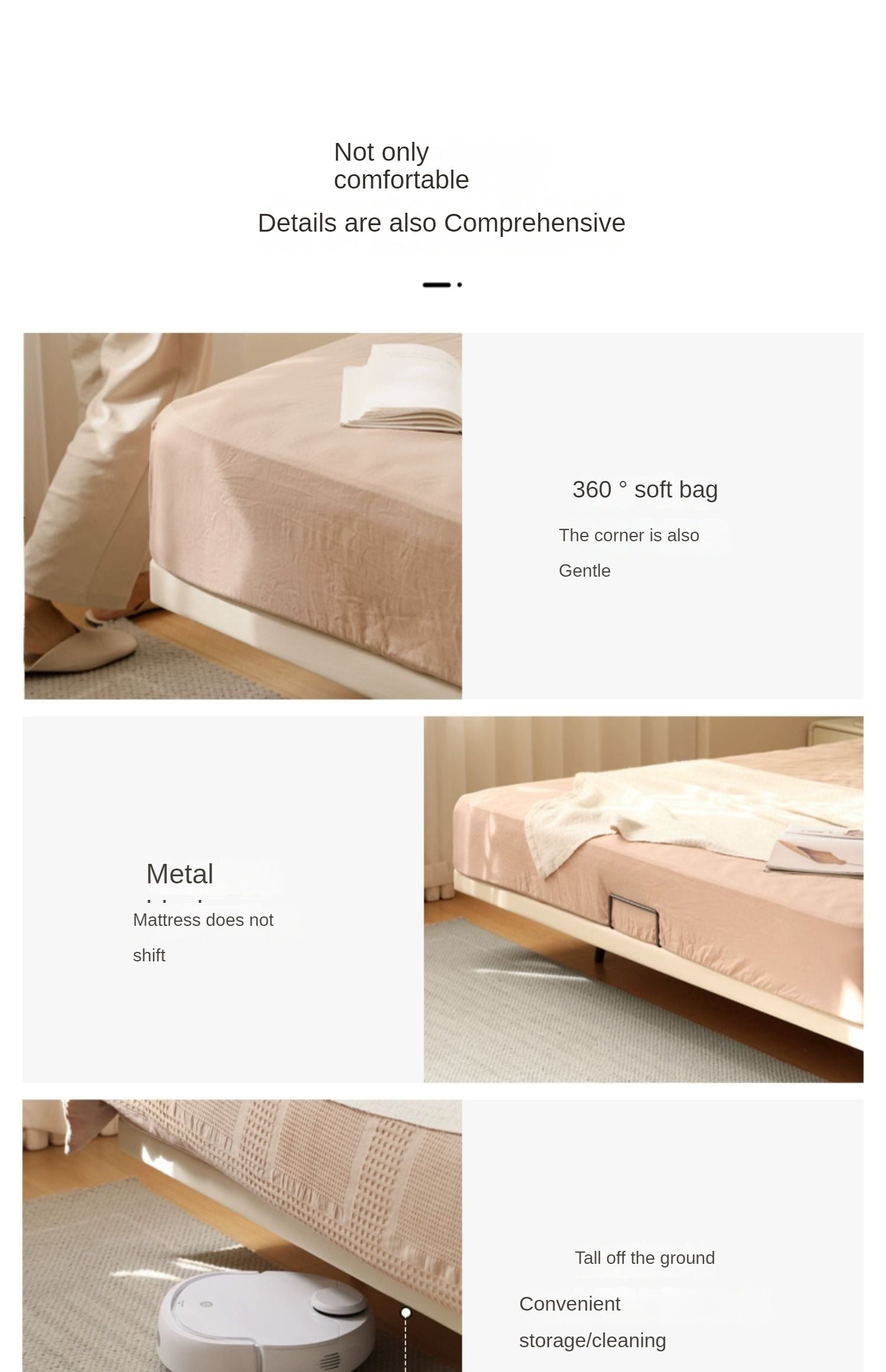 Genuine Leather Bed Milk Suspended Bed Head Layer Cowhide Wedding Bed