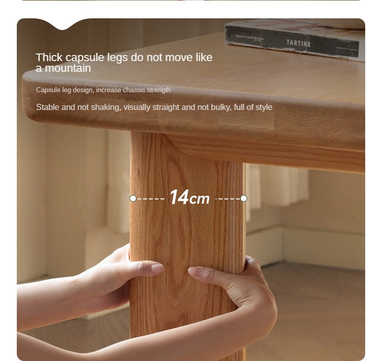Oak Solid Wood Large Log Style Dining Table