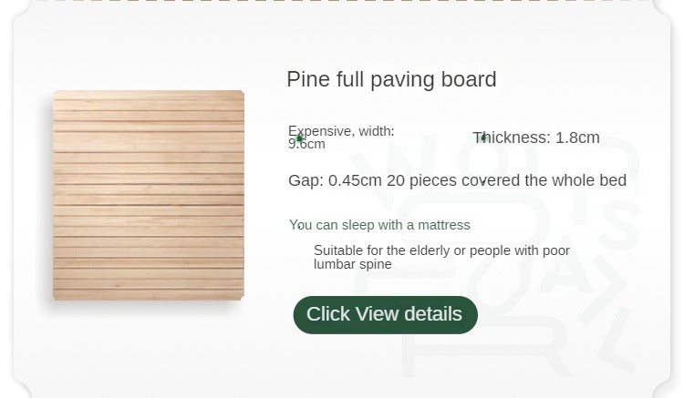European Beech Solid Wood Bed Modern Simple
