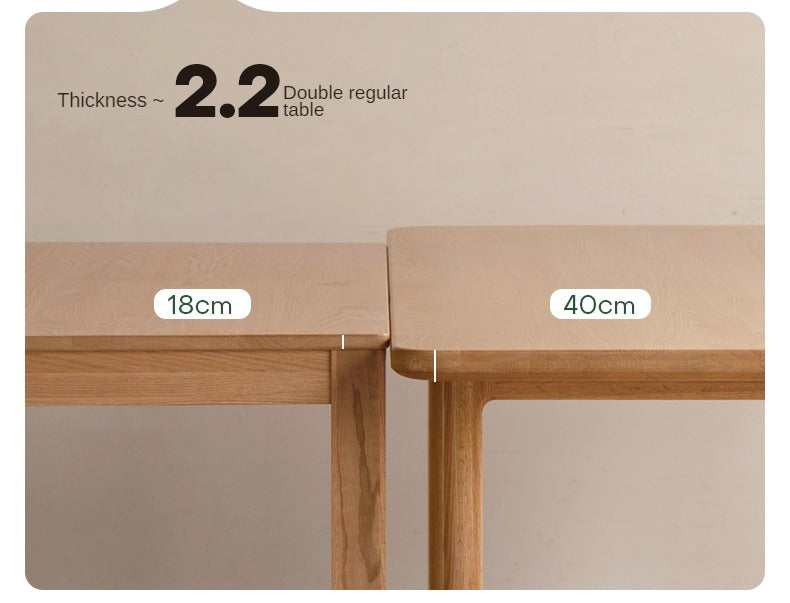 Oak Solid Wood Large Plate Dining Table
