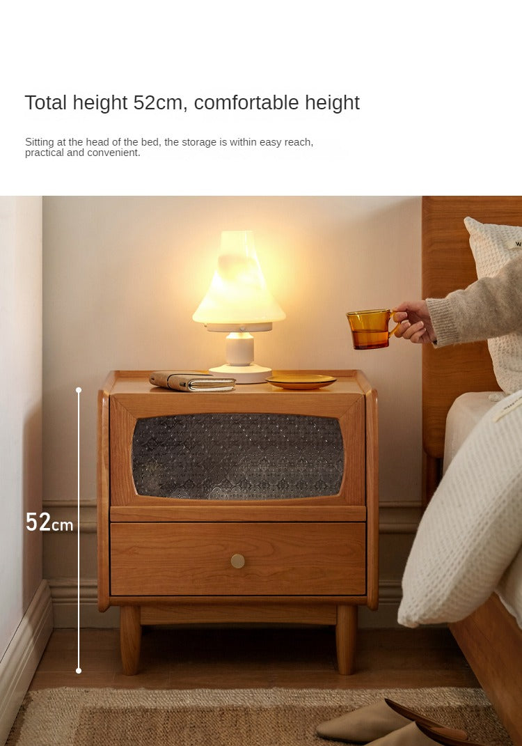 Cherry solid wood Nightstand.