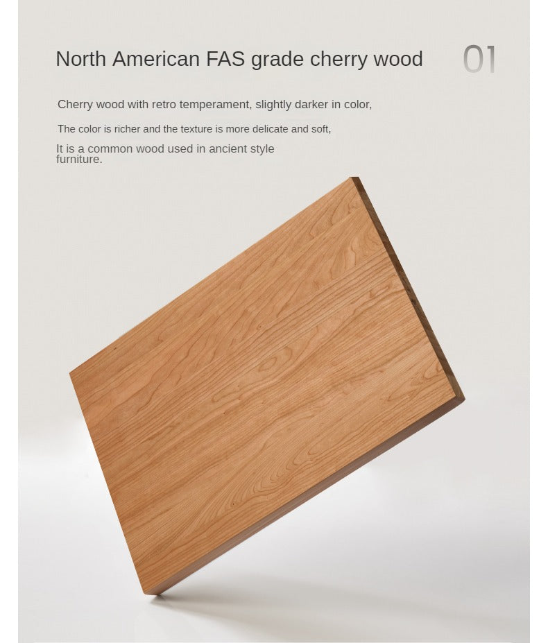 Cherry Solid Wood Retro Partition Bookcase.