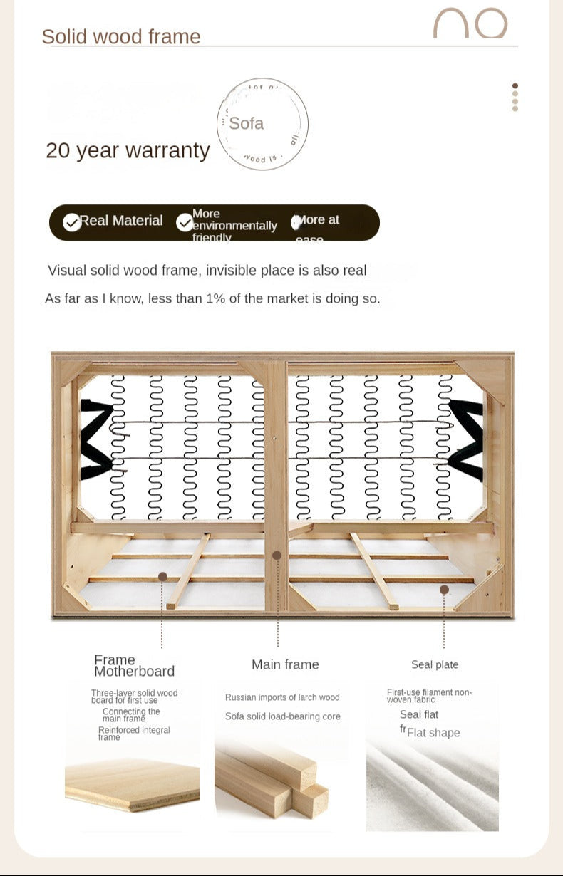 Fabric Sofa Italian Minimalist White Cloud Sofa.