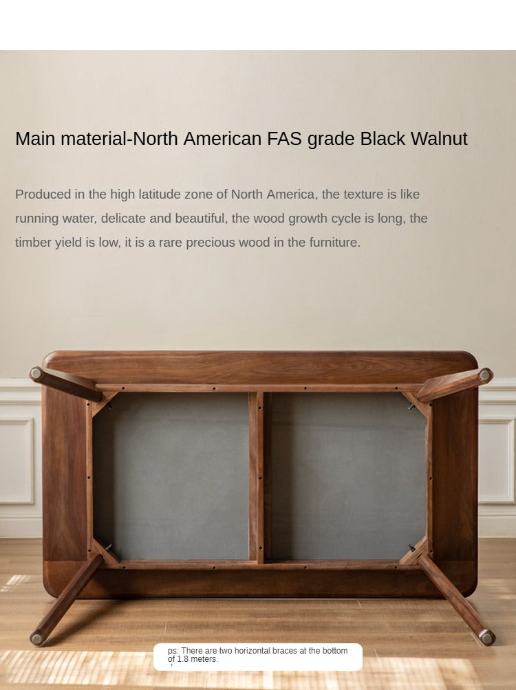 Ash, Black Walnut, Sandalwood Solid Wood Rock Plate Nordic Dining Table