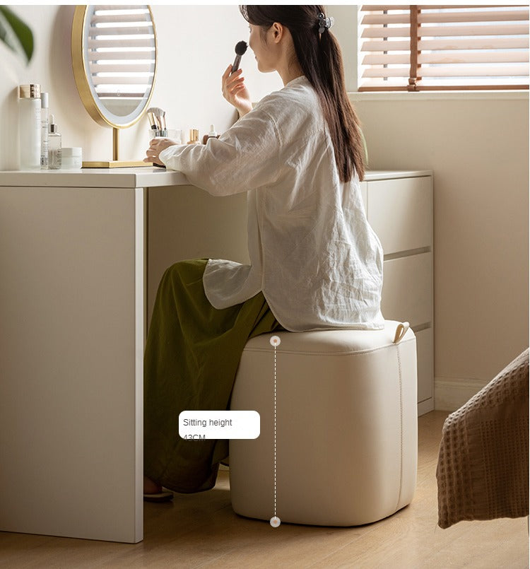 Makeup Stool Organic Leather