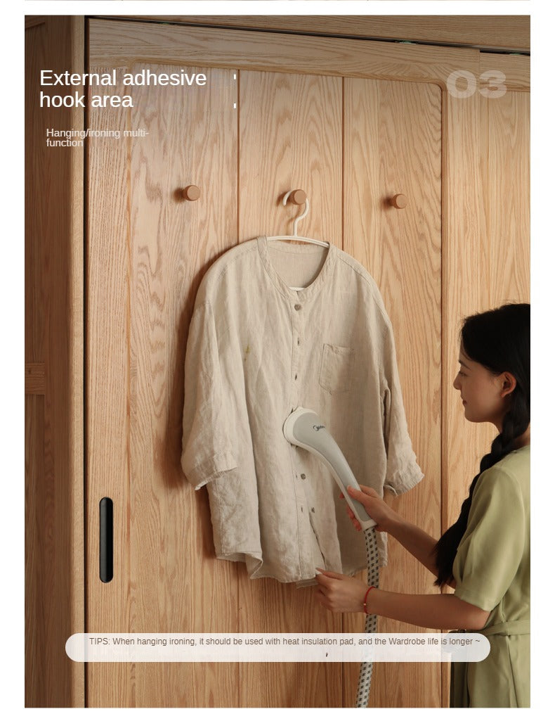 Oak, Ash Solid Wood Wardrobe Sliding Door Modern.