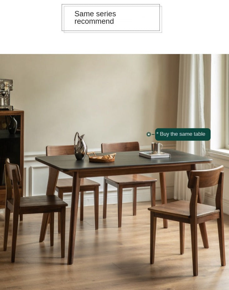 Ash, Black Walnut Solid Wood Slate Dining Table