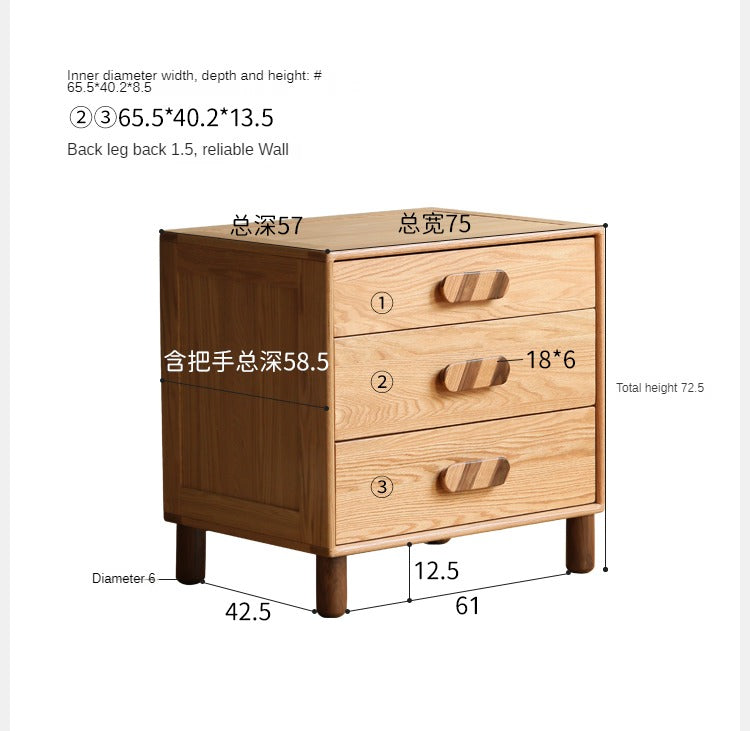 Oak solid wood wardrobe bookcase free combination "
