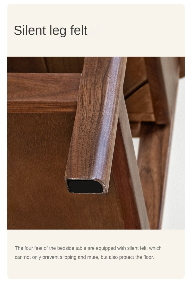 Black Walnut, Ash Bedside Storage Cabinet
