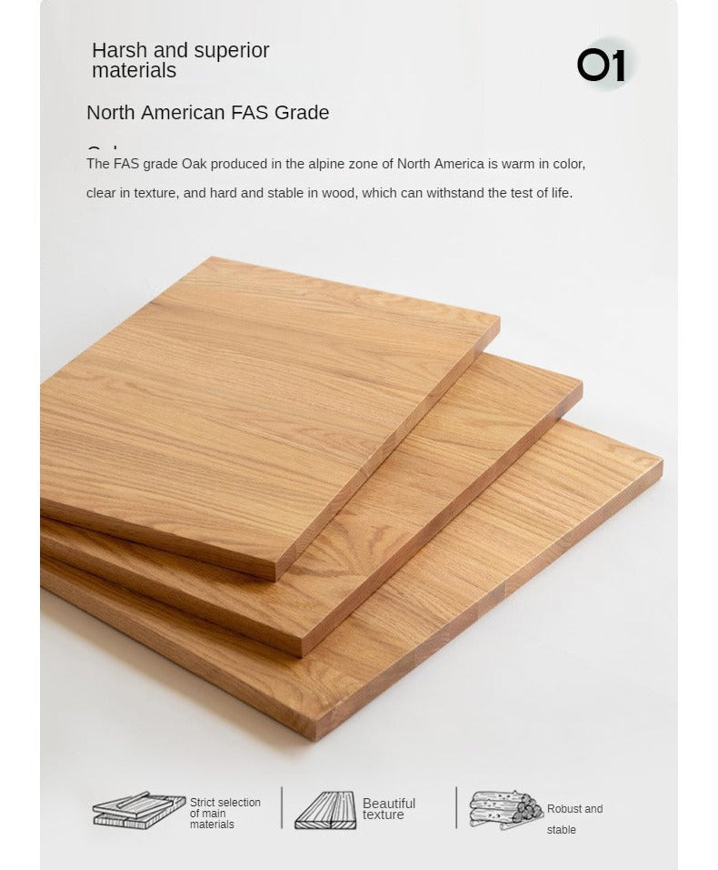 Oak, Solid Rubberwood Double Office Desk