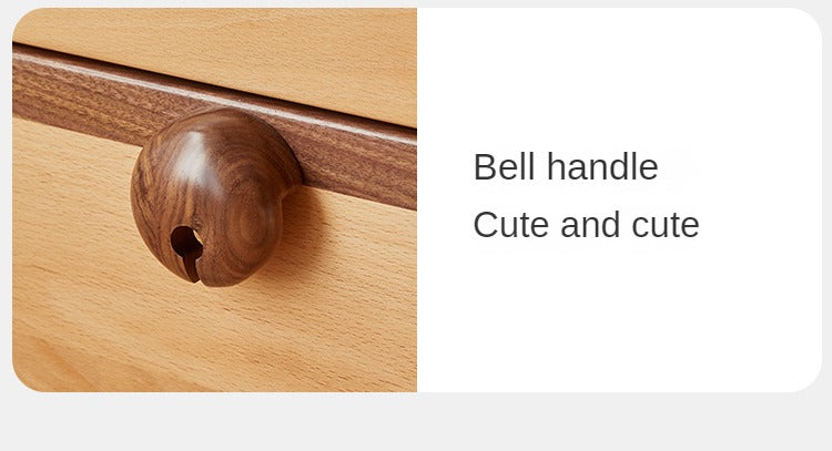 Beech Solid Wood  Kids Chest of Drawers -Type Toy Storage Cabinet