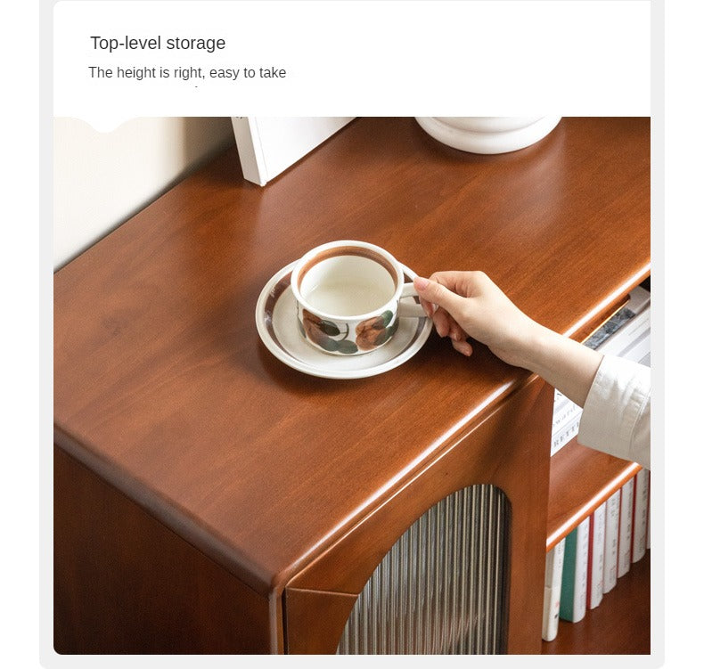 Black Walnut, Poplar Solid Wood Side Cabinet