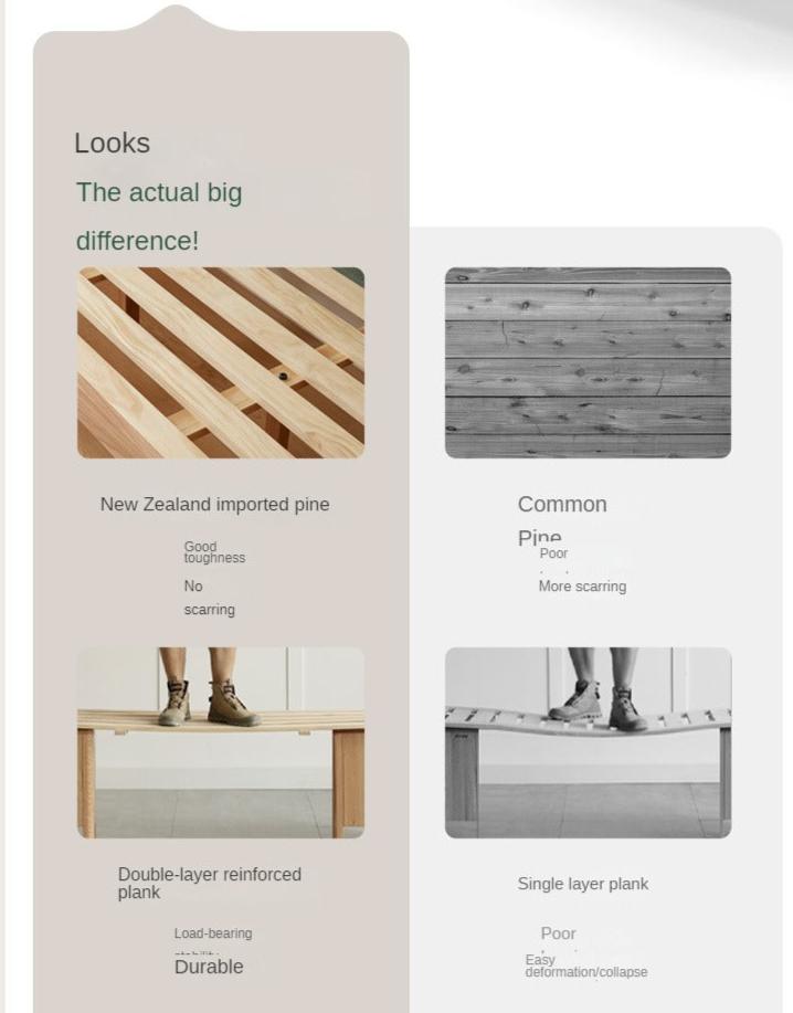 Oak, Beech Solid Wood Modern Simple Fabric Straight Sofa