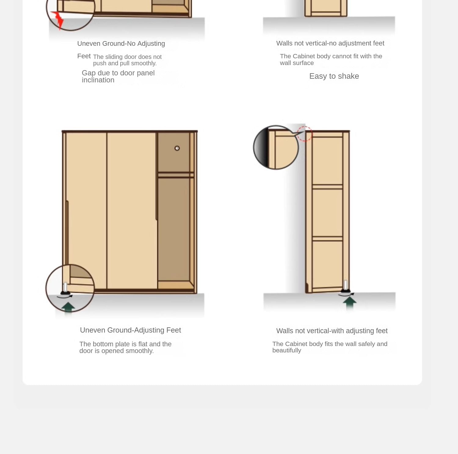 Ash Solid Wood Wardrobe Modern.