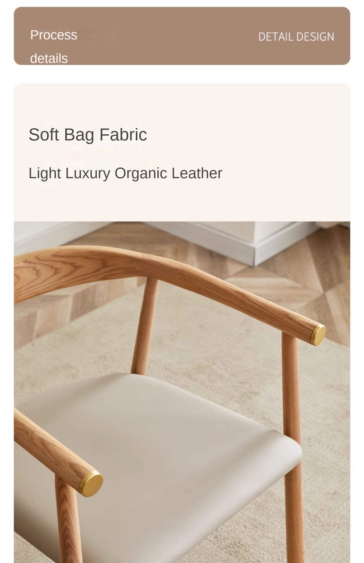 Ash Solid Wood Dining Soft Chair