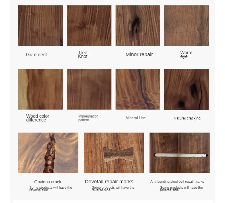 Black Walnut Solid Wood Natural Edge Large Top For Dining Table.