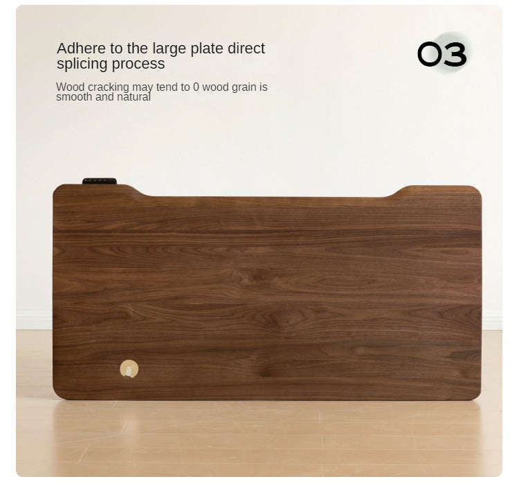 Ash, Sandalwood, Black Walnut Solid Wood Electric Elevating Office Desk