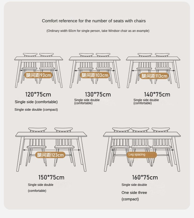 Oak Solid Wood Modern Dining Table