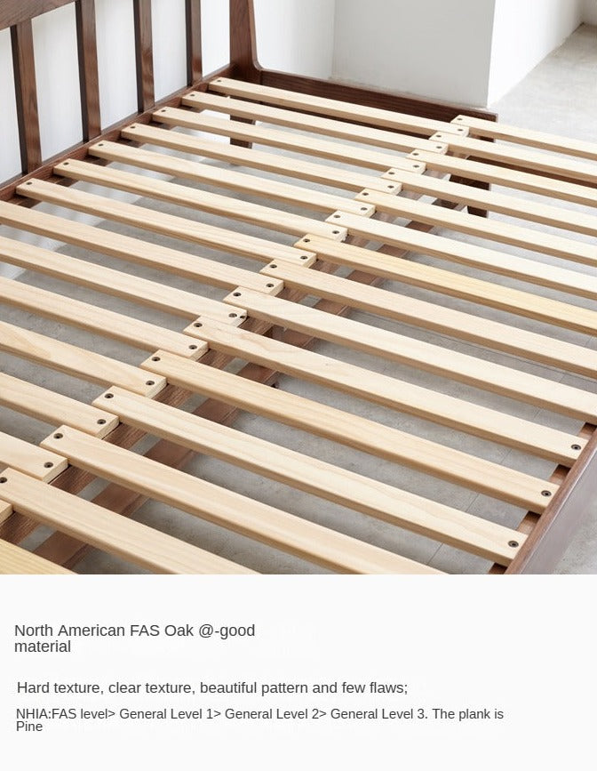 Oak Solid Wood Sofa Bed Dual-purpose Foldable Telescopic Bed