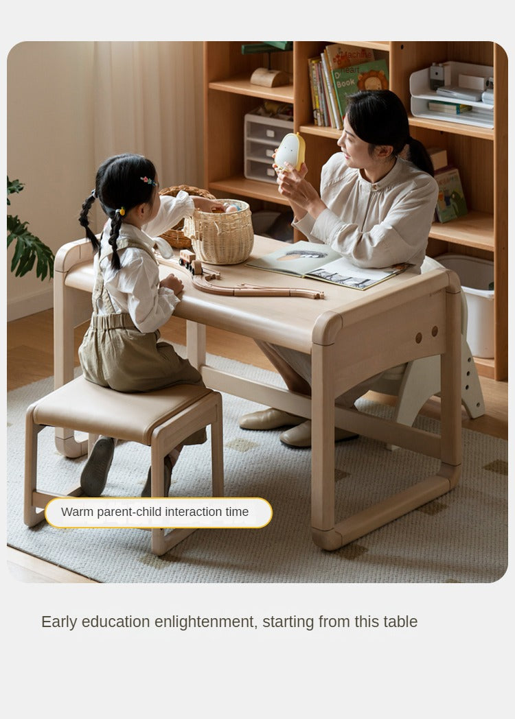Birch solid wood Children's Handmade Table Writing Desk