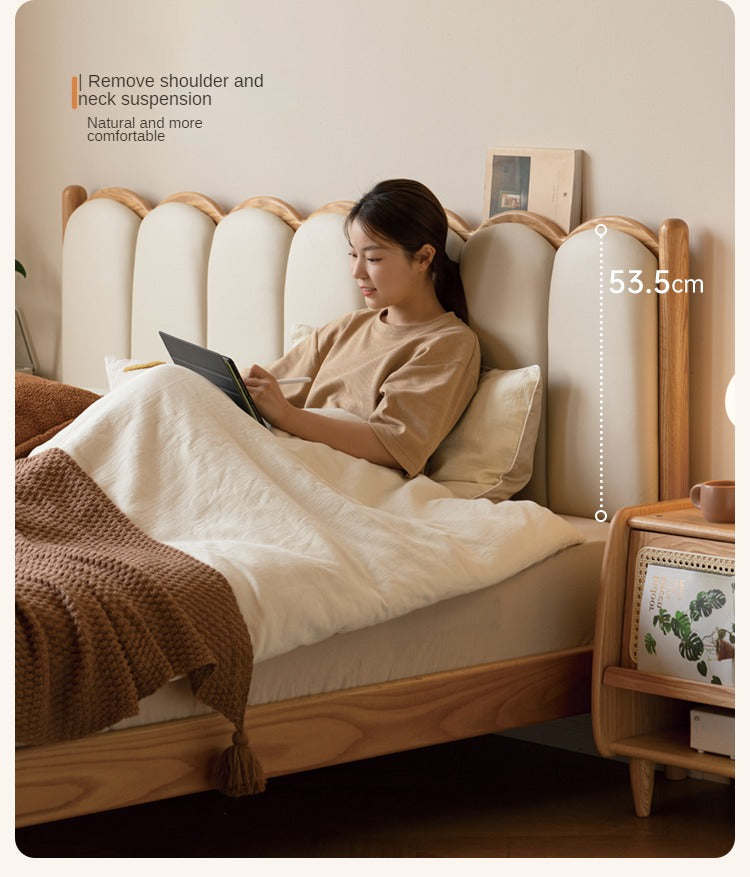 Beech, Oak Solid Wood Dream House Soft Bed