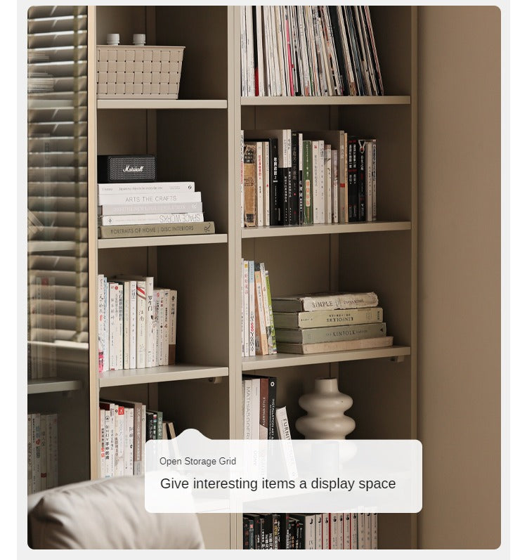 Poplar Solid Wood Bookcase Light Luxury Style