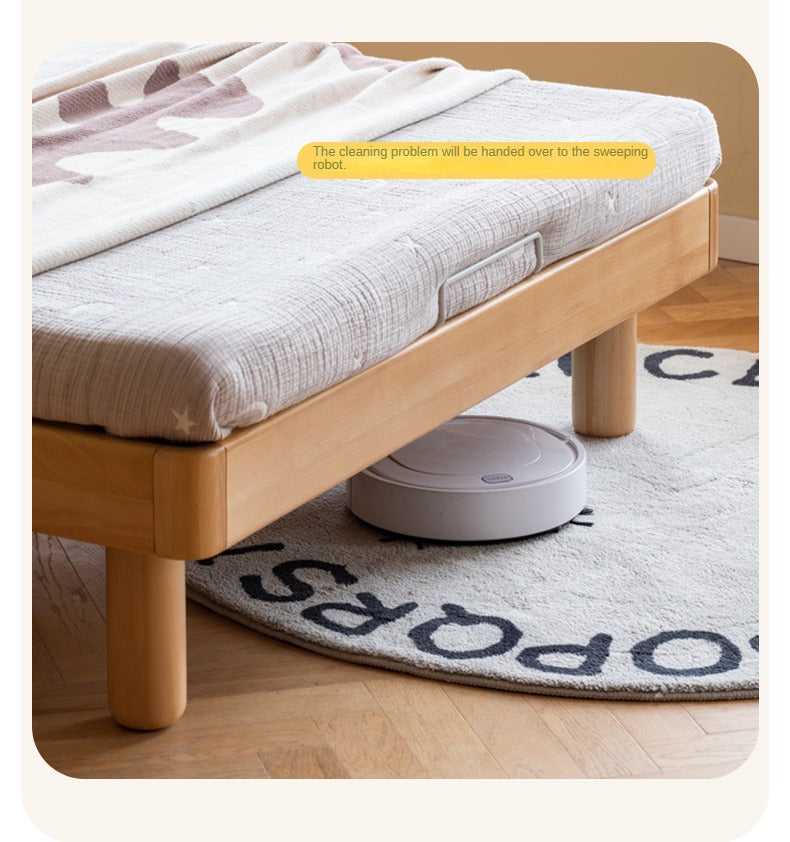 Cream style Organic Leather kid's Bed<