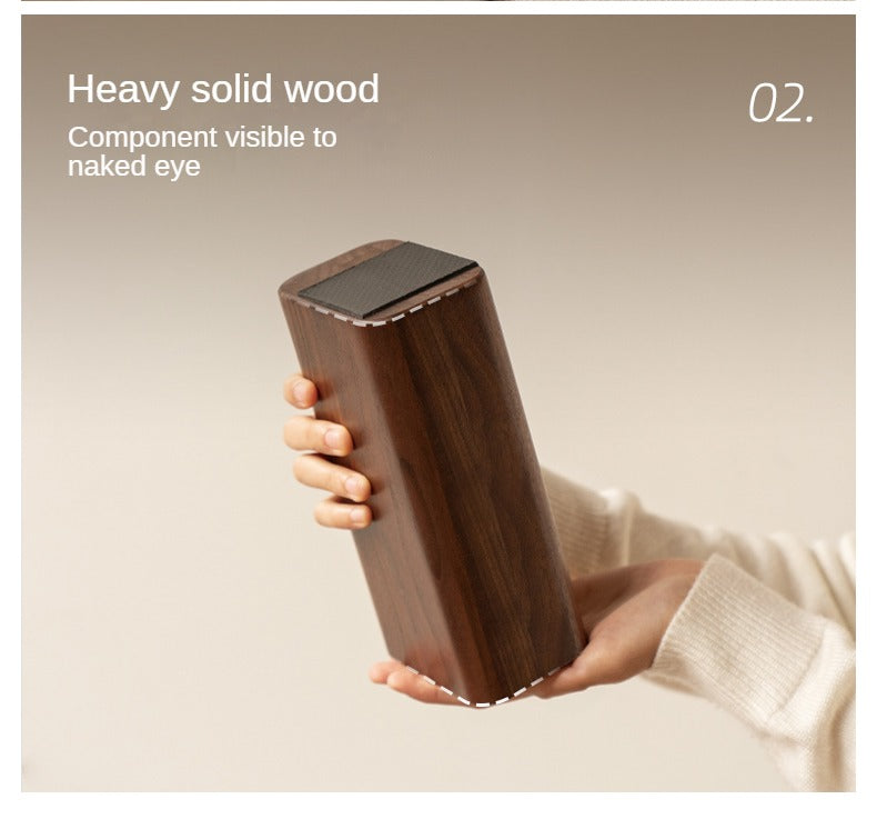 Black Walnut Solid Wood Leather Sofa.