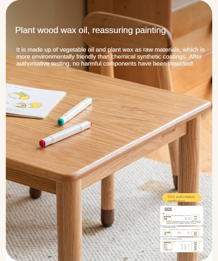 Oak Solid Wood Handmade Children's StudyTable