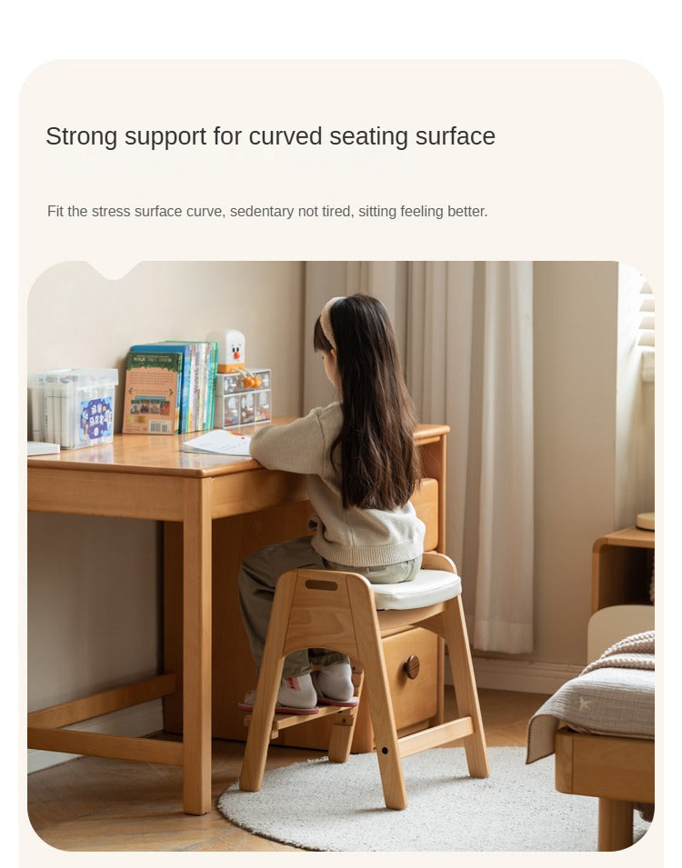 Beech Solid Wood Children's Lift Study Chair.
