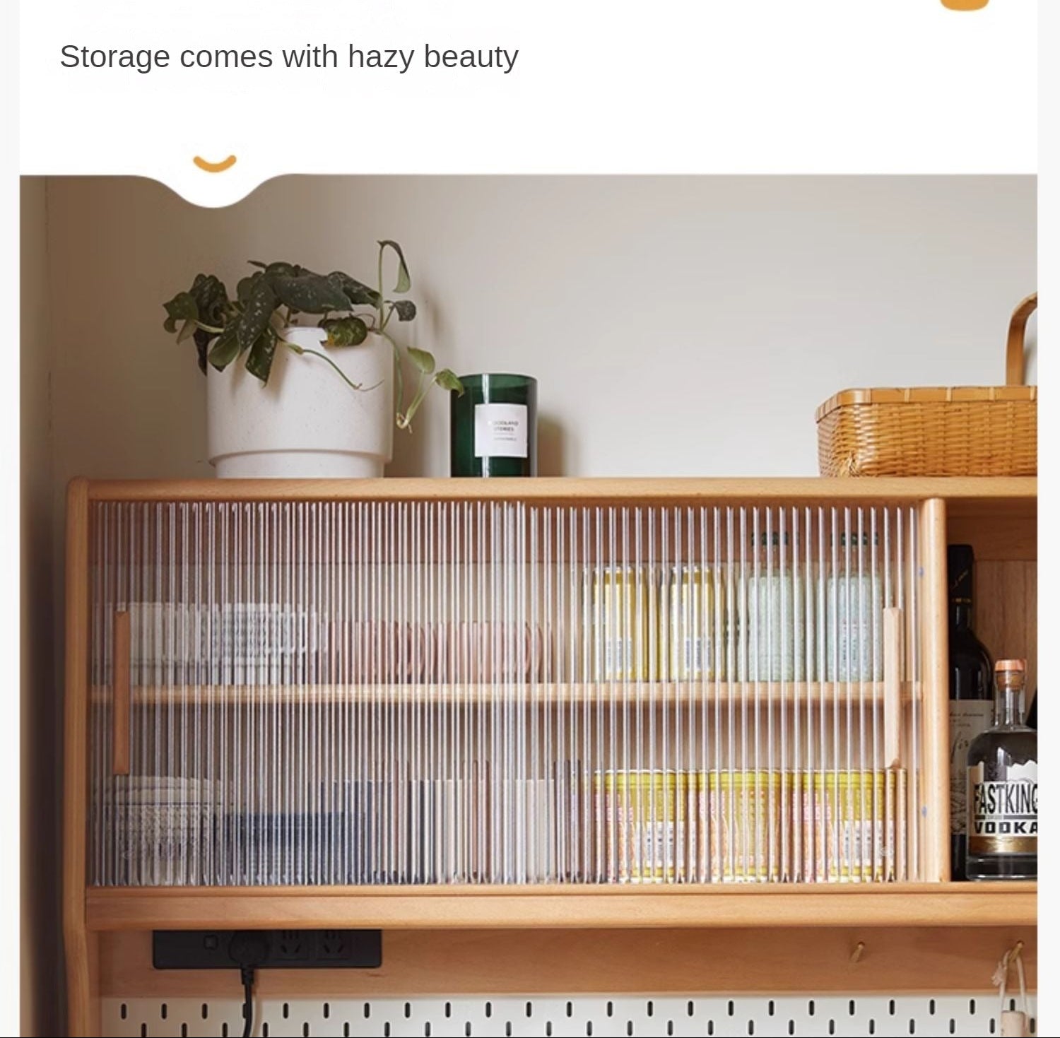 Beech Solid Wood Ultra-Thin Sideboard