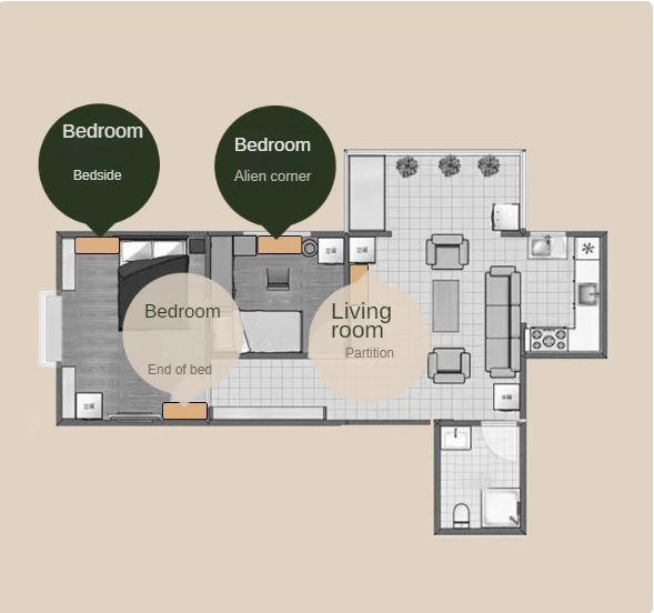 Oak, Ash Solid Wood Modern Telescopic Dressing Table.