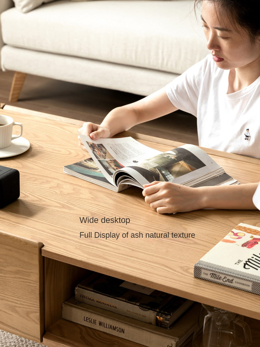 Ash Solid Wood Luxury Coffee Table