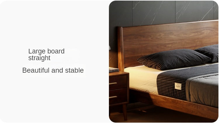 Black Walnut Solid Wood Bed
