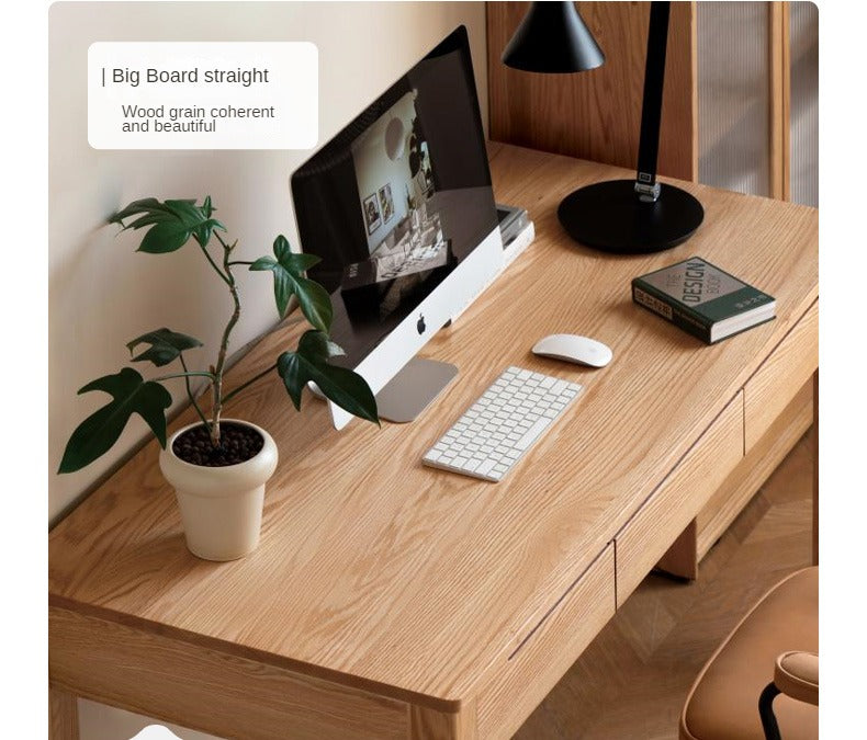 Oak, Beech Solid Wood Office Desk