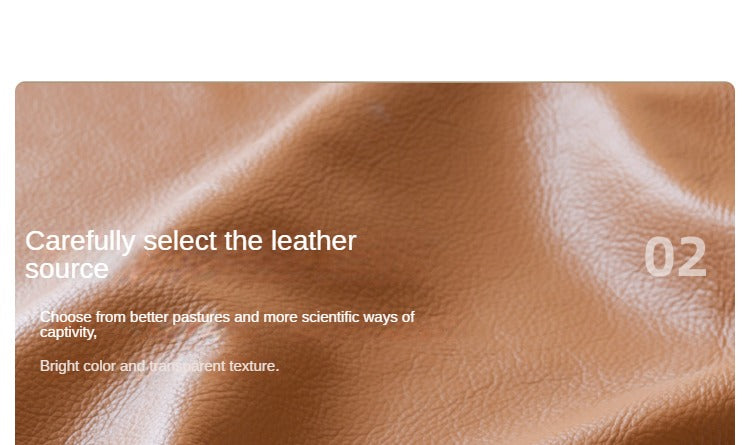 First-layer Yellow Cowhide Leather Sofa Light Luxury Italian Style.