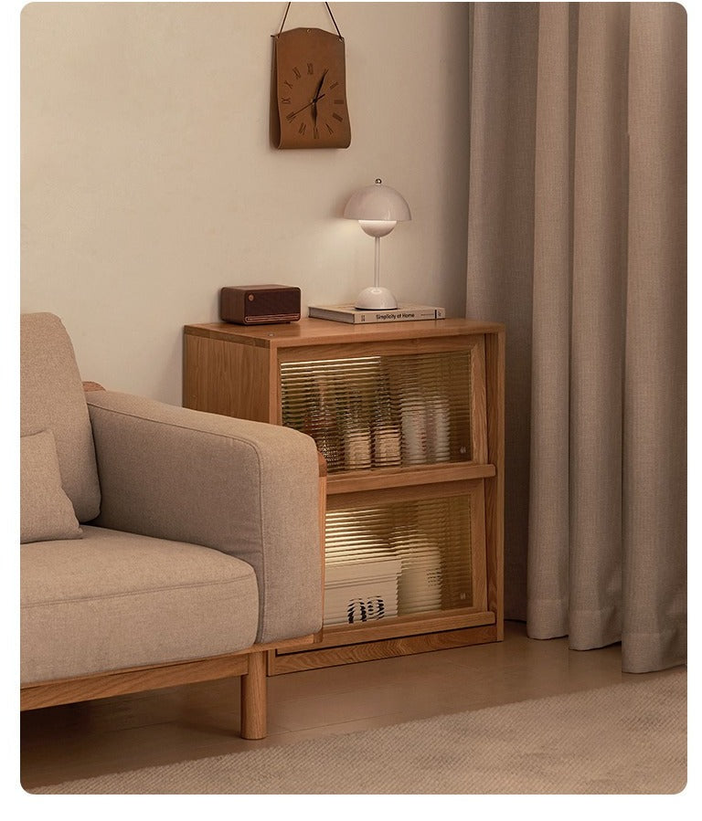 Ash Solid Wood Bookcase Simple Floor Bookshelf