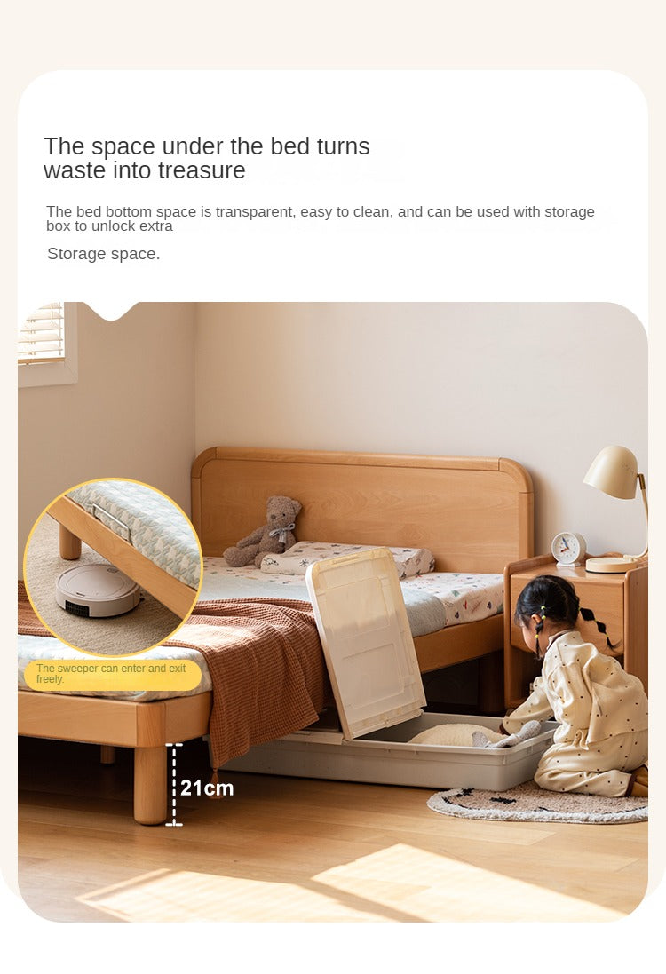 Beech Solid Wood Children's, Montessori Floor Bed<