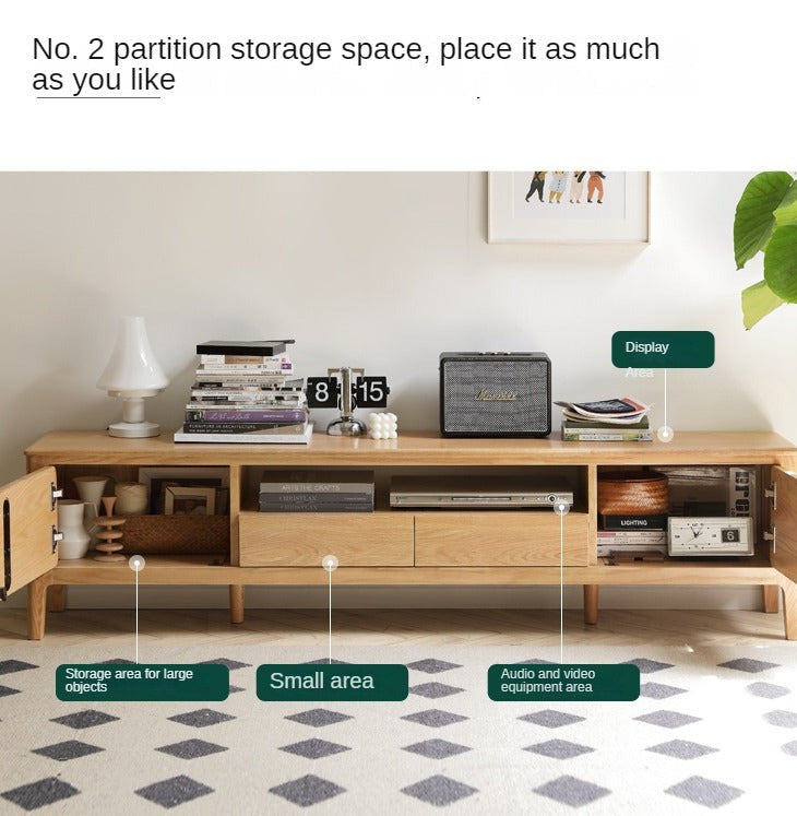 Oak Solid Wood TV Stand: