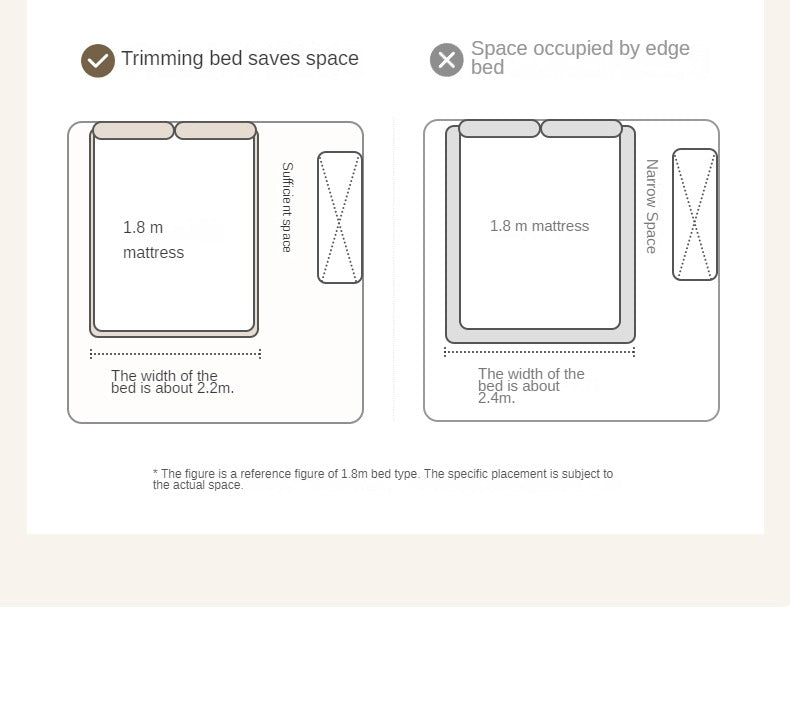 Fabric Soft Bed White Cream Style