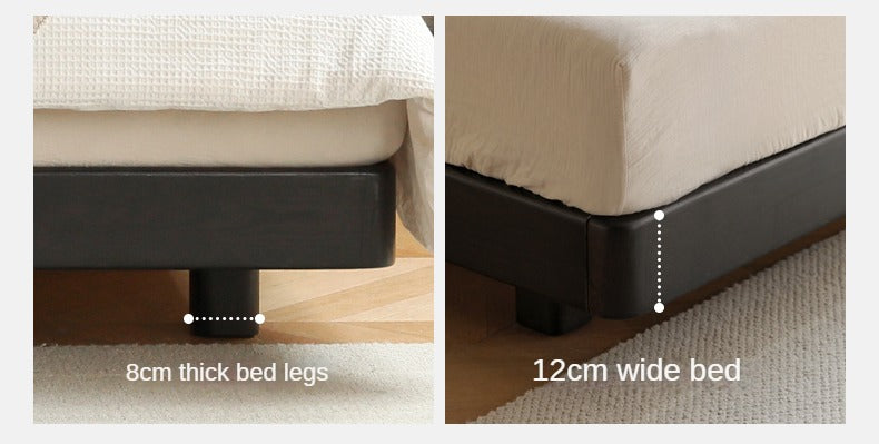 Black High-end Leather Suspension Bed
